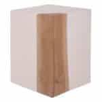 ΒΟΗΘΗΤΙΚΟ ΤΡΑΠΕΖΙ LEIA-ΣΚΑΜΠΟ HM18163.02 FIBER CEMENT ΛΕΥΚΟ-ΞΥΛΟ TEAK 32.5x32.5x46Υεκ. - Image 6