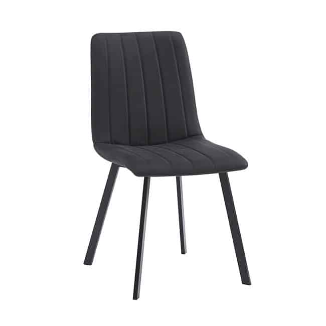 e-00026818-enlarge BETTY Καρέκλα Μέταλλο Βαφή Μαύρο, Ύφασμα Suede Μαύρο 45x60x87cm - Image 1