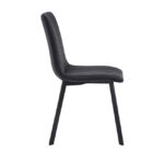 BETTY Καρέκλα Μέταλλο Βαφή Μαύρο, Ύφασμα Suede Μαύρο 45x60x87cm - Image 3