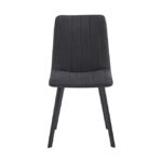BETTY Καρέκλα Μέταλλο Βαφή Μαύρο, Ύφασμα Suede Μαύρο 45x60x87cm - Image 2