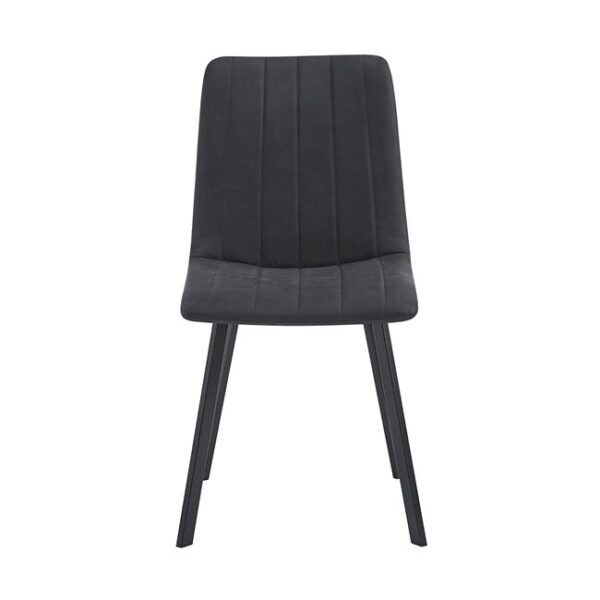 BETTY Καρέκλα Μέταλλο Βαφή Μαύρο, Ύφασμα Suede Μαύρο 45x60x87cm - Image 2