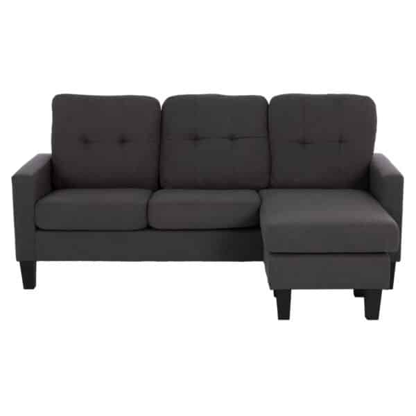 ΚΑΝΑΠΕΣ ΓΩΝΙΑ ΑΝΑΣΤΡΕΨΙΜΗ MEGGY HM3297.11 ΓΚΡΙ ΥΦΑΣΜΑ 184.5x75-129x86Yεκ. - Image 3
