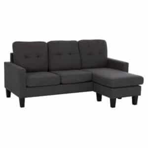 ΚΑΝΑΠΕΣ ΓΩΝΙΑ ΑΝΑΣΤΡΕΨΙΜΗ MEGGY HM3297.11 ΓΚΡΙ ΥΦΑΣΜΑ 184.5x75-129x86Yεκ.
