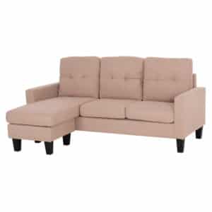 ΚΑΝΑΠΕΣ ΓΩΝΙΑ ΑΝΑΣΤΡΕΨΙΜΗ MEGGY HM3297.13 ΜΠΕΖ ΥΦΑΣΜΑ 184.5x75-129x86Yεκ.