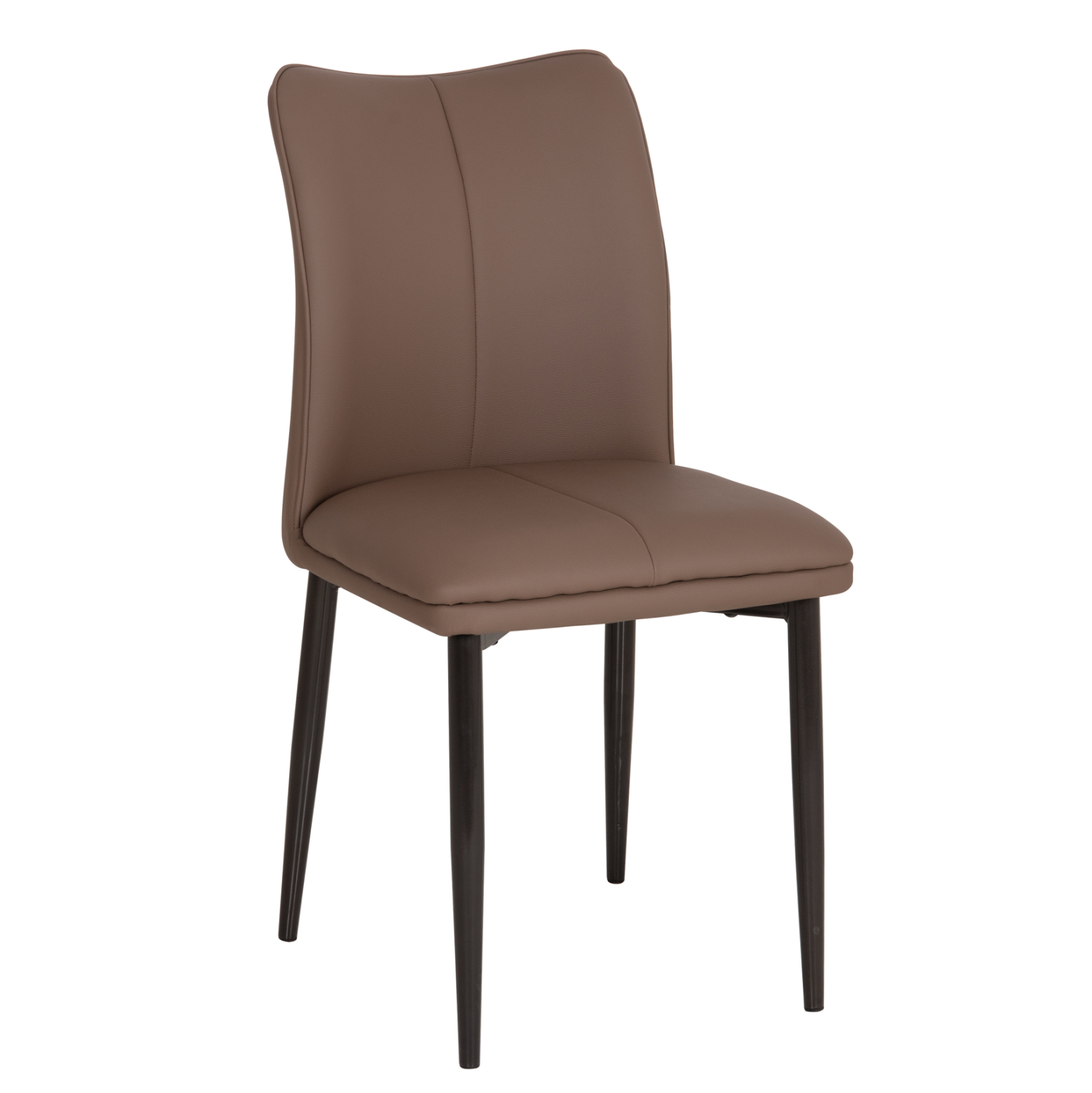HM18419.02 ΚΑΡΕΚΛΑ ΤΡΑΠΕΖΑΡΙΑΣ NAMIS HM18419.02 PU ΣΕ ΚΑΦΕ--ΜΕΤΑΛ.ΠΟΔΙΑ ΜΑΥΡΑ 45x55x85Υεκ - Image 1