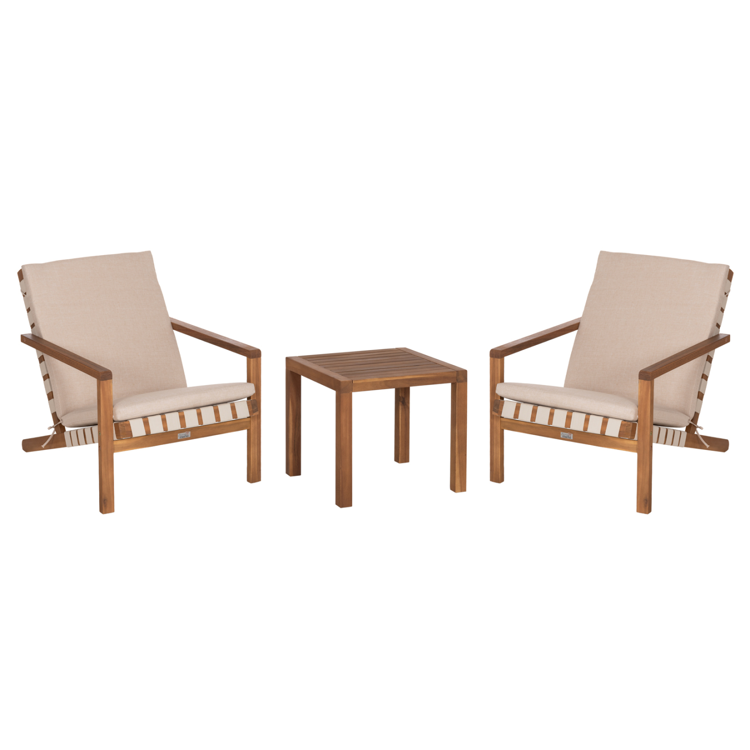 HM10982 LOUNGE ΣΕΤ ΕΞ.ΧΩΡΟΥ 3ΤΜΧ DAME HM10982 ΞΥΛΟ ΑΚΑΚΙΑΣ--ΣΧΟΙΝΙ STRAP & ΜΑΞΙΛΑΡΙΑ ΣΕ ΜΠΕΖ - Image 1