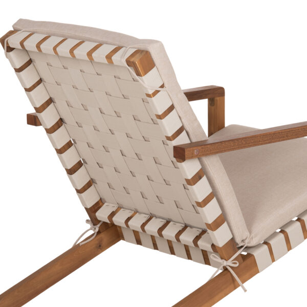 LOUNGE ΣΕΤ ΕΞ.ΧΩΡΟΥ 3ΤΜΧ DAME HM10982 ΞΥΛΟ ΑΚΑΚΙΑΣ--ΣΧΟΙΝΙ STRAP & ΜΑΞΙΛΑΡΙΑ ΣΕ ΜΠΕΖ - Image 6