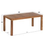 LOUNGE ΣΕΤ ΕΞ.ΧΩΡΟΥ 3ΤΜΧ FORNEL HM10988 ΞΥΛΟ ΑΚΑΚΙΑΣ ΣΕ ΦΥΣΙΚΟ - Image 3