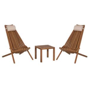LOUNGE ΣΕΤ ΕΞ.ΧΩΡΟΥ 3ΤΜΧ SHIGAN HM10993 ΞΥΛΟ ΑΚΑΚΙΑΣ--ΜΑΞΙΛΑΡI ΚΕΦΑΛΗΣ ΣΕ ΜΠΕΖ