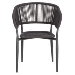 ΠΟΛΥΘΡΟΝΑ ΑΛΟΥΜΙΝΙΟΥ EULO HM5783.21 ΓΚΡΙ-ΤWISTED RATTAN ΓΚΡΙ 57x63x77Υεκ. - Image 3