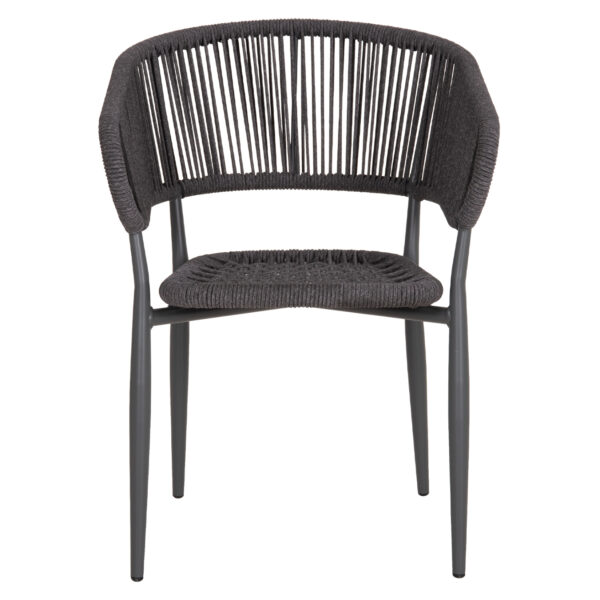 ΠΟΛΥΘΡΟΝΑ ΑΛΟΥΜΙΝΙΟΥ EULO HM5783.21 ΓΚΡΙ-ΤWISTED RATTAN ΓΚΡΙ 57x63x77Υεκ. - Image 3