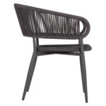 ΠΟΛΥΘΡΟΝΑ ΑΛΟΥΜΙΝΙΟΥ EULO HM5783.21 ΓΚΡΙ-ΤWISTED RATTAN ΓΚΡΙ 57x63x77Υεκ. - Image 4