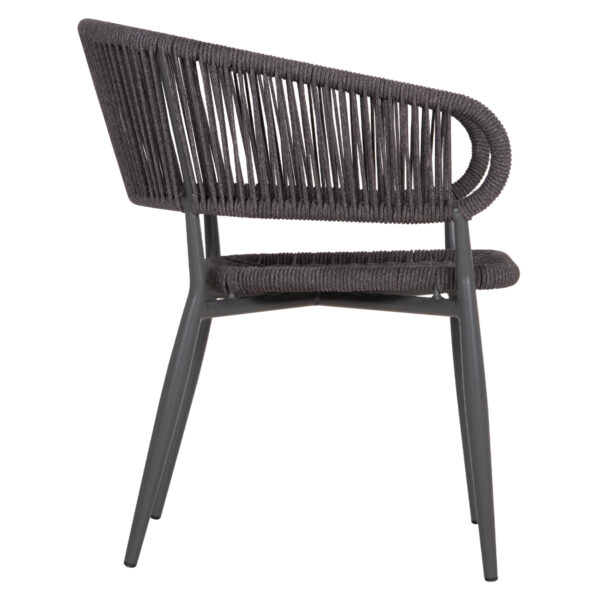 ΠΟΛΥΘΡΟΝΑ ΑΛΟΥΜΙΝΙΟΥ EULO HM5783.21 ΓΚΡΙ-ΤWISTED RATTAN ΓΚΡΙ 57x63x77Υεκ. - Image 4
