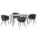 ΣΕΤ ΤΡΑΠΕΖΑΡΙΑΣ 5ΤΜΧ RAVEN HM12116.01 ΚΕΡΑΜΙΚΟ TOP ΓΚΡΙ ΜΑΡΜΑΡΟ--ΓΚΡΙ ΒΕΛΟΥΔΟ