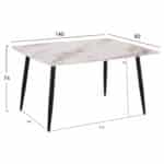 ΣΕΤ ΤΡΑΠΕΖΑΡΙΑΣ 5ΤΜΧ RAVEN HM12116.02 ΚΕΡΑΜΙΚΟ TOP ΛΕΥΚΟ/ΚΑΦΕ ΜΑΡΜΑΡΟ--ΣΑΠΙΟ ΜΗΛΟ ΒΕΛΟΥΔΟ - Image 2