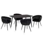 ΣΕΤ ΤΡΑΠΕΖΑΡΙΑΣ 5ΤΜΧ RAVEN HM12116.03 ΚΕΡΑΜΙΚΟ TOP ΜΑΥΡΟ ΜΑΡΜΑΡΟ--ΜΑΥΡΟ ΒΕΛΟΥΔΟ
