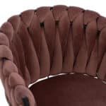 ΣΕΤ ΤΡΑΠΕΖΑΡΙΑΣ 5ΤΜΧ ALIZA HM12122.01 MDF TOP ΣΕ ΦΥΣΙΚΟ--ΣΑΠΙΟ ΜΗΛΟ ΒΕΛΟΥΔΟ - Image 4
