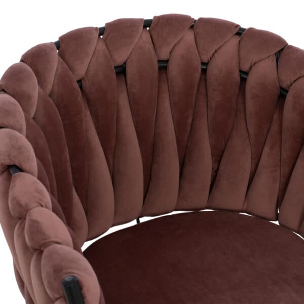 ΣΕΤ ΤΡΑΠΕΖΑΡΙΑΣ 5ΤΜΧ ALIZA HM12122.01 MDF TOP ΣΕ ΦΥΣΙΚΟ--ΣΑΠΙΟ ΜΗΛΟ ΒΕΛΟΥΔΟ - Image 4