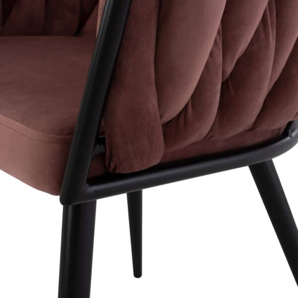 ΣΕΤ ΤΡΑΠΕΖΑΡΙΑΣ 5ΤΜΧ ALIZA HM12122.01 MDF TOP ΣΕ ΦΥΣΙΚΟ--ΣΑΠΙΟ ΜΗΛΟ ΒΕΛΟΥΔΟ - Image 6