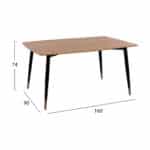 ΣΕΤ ΤΡΑΠΕΖΑΡΙΑΣ 5ΤΜΧ JOLIE HM12123.01 MDF TOP ΣΕ ΦΥΣΙΚΟ--ΚΥΠΑΡΙΣΣΙ ΒΕΛΟΥΔΟ - Image 2