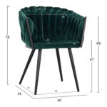 ΣΕΤ ΤΡΑΠΕΖΑΡΙΑΣ 5ΤΜΧ JOLIE HM12123.01 MDF TOP ΣΕ ΦΥΣΙΚΟ--ΚΥΠΑΡΙΣΣΙ ΒΕΛΟΥΔΟ - Image 3