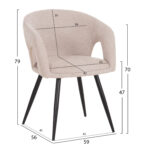 ΣΕΤ ΤΡΑΠΕΖΑΡΙΑΣ 7ΤΜΧ ΕΠΕΚΤΕΙΝΟΜΕΝΟ CORNEL HM12107.02 MDF--ΥΦΑΣΜΑ ΜΠΕΖ - Image 3