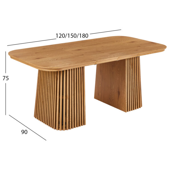 ΣΕΤ ΤΡΑΠΕΖΑΡΙΑΣ 7ΤΜΧ ΕΠΕΚΤΕΙΝΟΜΕΝΟ CORNEL HM12107.02 MDF--ΥΦΑΣΜΑ ΜΠΕΖ - Image 4