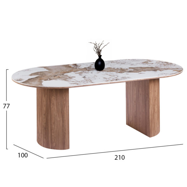ΣΕΤ ΤΡΑΠΕΖΑΡΙΑΣ 7ΤΜΧ MARBLEX HM11394.03 ΚΕΡΑΜΙΚΟ TOP PANDORA--ΚΑΡΕΚΛΕΣ ΥΦΑΣΜΑ TAUPE - Image 3