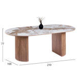 ΣΕΤ ΤΡΑΠΕΖΑΡΙΑΣ 7ΤΜΧ DRENNY HM11395.03 ΚΕΡΑΜΙΚΟ TOP PANDORA--ΚΑΡΕΚΛΕΣ ΥΦΑΣΜΑ TAUPE - Image 4