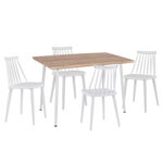 ΣΕΤ ΤΡΑΠΕΖΑΡΙΑΣ ΕΣ.ΧΩΡΟΥ 5ΤΜΧ PALOMA HM11389 ΛΕΥΚΟ-SONAMA MDF TOP