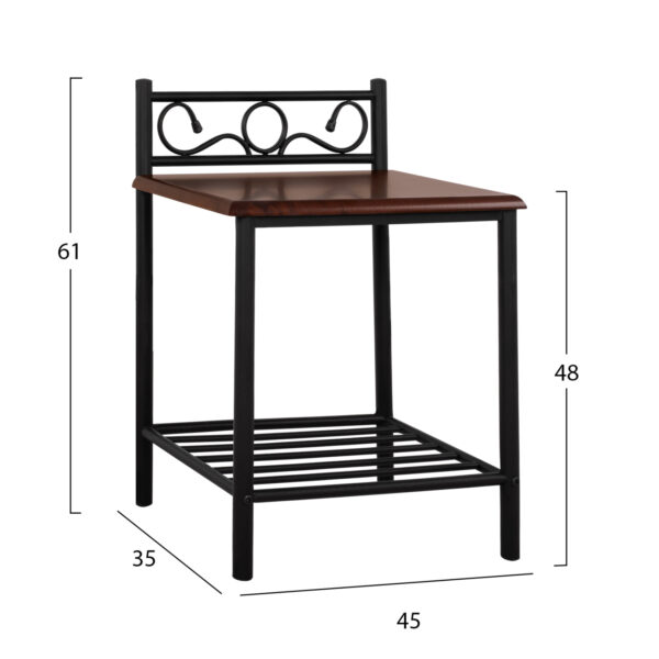 ΣΕΤ ΥΠΝΟΔΩΜΑΤΙΟΥ ΜΕ ΣΤΡΩΜΑ 3ΤΜΧ HM11217 RUBBERWOOD-ΜΕΤΑΛΛΟ - Image 4