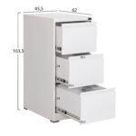 ΣΥΡΤΑΡΙΕΡΑ (3) ΑΡΧΕΙΟΘΕΤΗΣΗΣ ΓΡΑΦΕΙΟΥ SIDER HM6636.02 ΛΕΥΚΟ ΜΕΤΑΛΛΟ 45.5x62x103.5Υεκ - Image 2