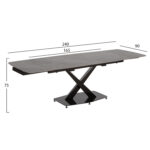 ΤΡΑΠΕΖΙ ΕΠΕΚΤΕΙΝΟΜΕΝΟ HOKU HM18410 ΚΕΡΑΜΙΚΟ TOP ΣΕ ΓΚΡΙ ΜΑΡΜΑΡΟ 165/240x90x75Υεκ. - Image 2