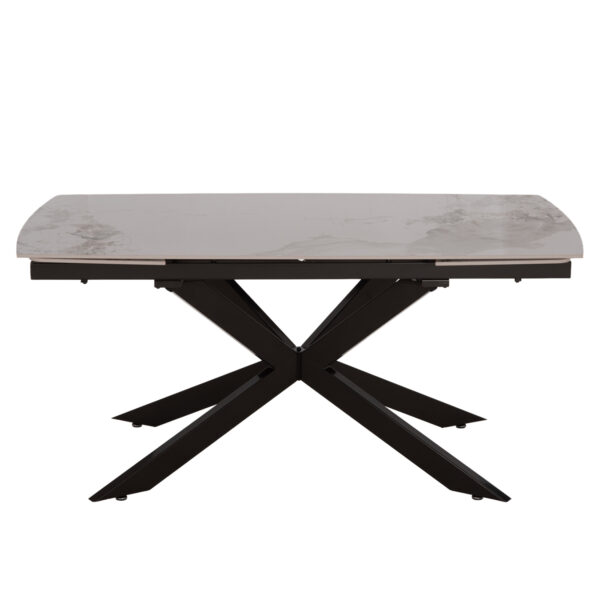 ΤΡΑΠΕΖΙ ΕΠΕΚΤΕΙΝΟΜΕΝΟ AIRA HM18411 ΚΕΡΑΜΙΚΟ TOP ΣΕ ΛΕΥΚΟ/ΚΑΦΕ ΜΑΡΜΑΡΟ 165/240x90x76Υεκ - Image 3