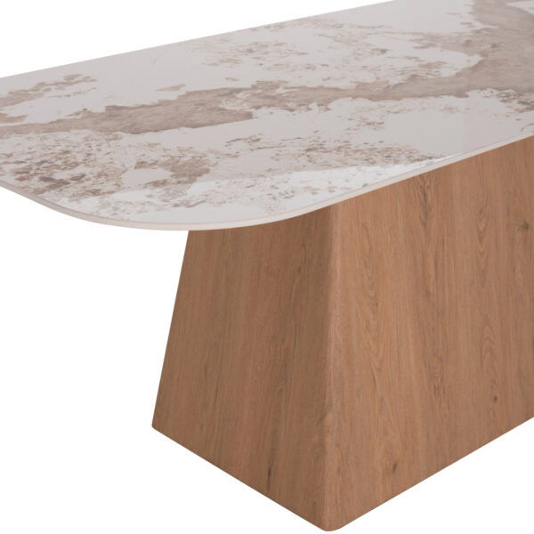 ΤΡΑΠΕΖΙ ΤΡΑΠΕΖΑΡΙΑΣ NORDU HM18414 MDF ΒΑΣΗ ΣΕ ΦΥΣΙΚΟ--ΚΕΡΑΜΙΚΟ TOP 180x90x76Υεκ. - Image 4