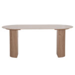 ΤΡΑΠΕΖΙ ΤΡΑΠΕΖΑΡΙΑΣ MELLOW HM18416 MDF ΠΟΔΙΑ ΣΕ ΦΥΣΙΚΟ--ΚΕΡΑΜΙΚΟ TOP 180x90x76Υεκ. - Image 3