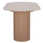 ΤΡΑΠΕΖΙ ΤΡΑΠΕΖΑΡΙΑΣ MELLOW HM18416 MDF ΠΟΔΙΑ ΣΕ ΦΥΣΙΚΟ--ΚΕΡΑΜΙΚΟ TOP 180x90x76Υεκ. - Image 4