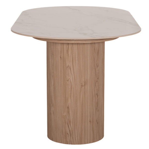 ΤΡΑΠΕΖΙ ΤΡΑΠΕΖΑΡΙΑΣ MELLOW HM18416 MDF ΠΟΔΙΑ ΣΕ ΦΥΣΙΚΟ--ΚΕΡΑΜΙΚΟ TOP 180x90x76Υεκ. - Image 4