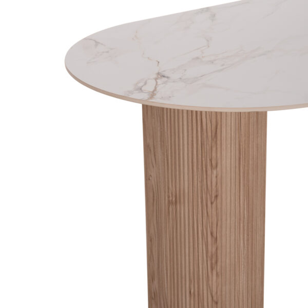 ΤΡΑΠΕΖΙ ΤΡΑΠΕΖΑΡΙΑΣ MELLOW HM18416 MDF ΠΟΔΙΑ ΣΕ ΦΥΣΙΚΟ--ΚΕΡΑΜΙΚΟ TOP 180x90x76Υεκ. - Image 6