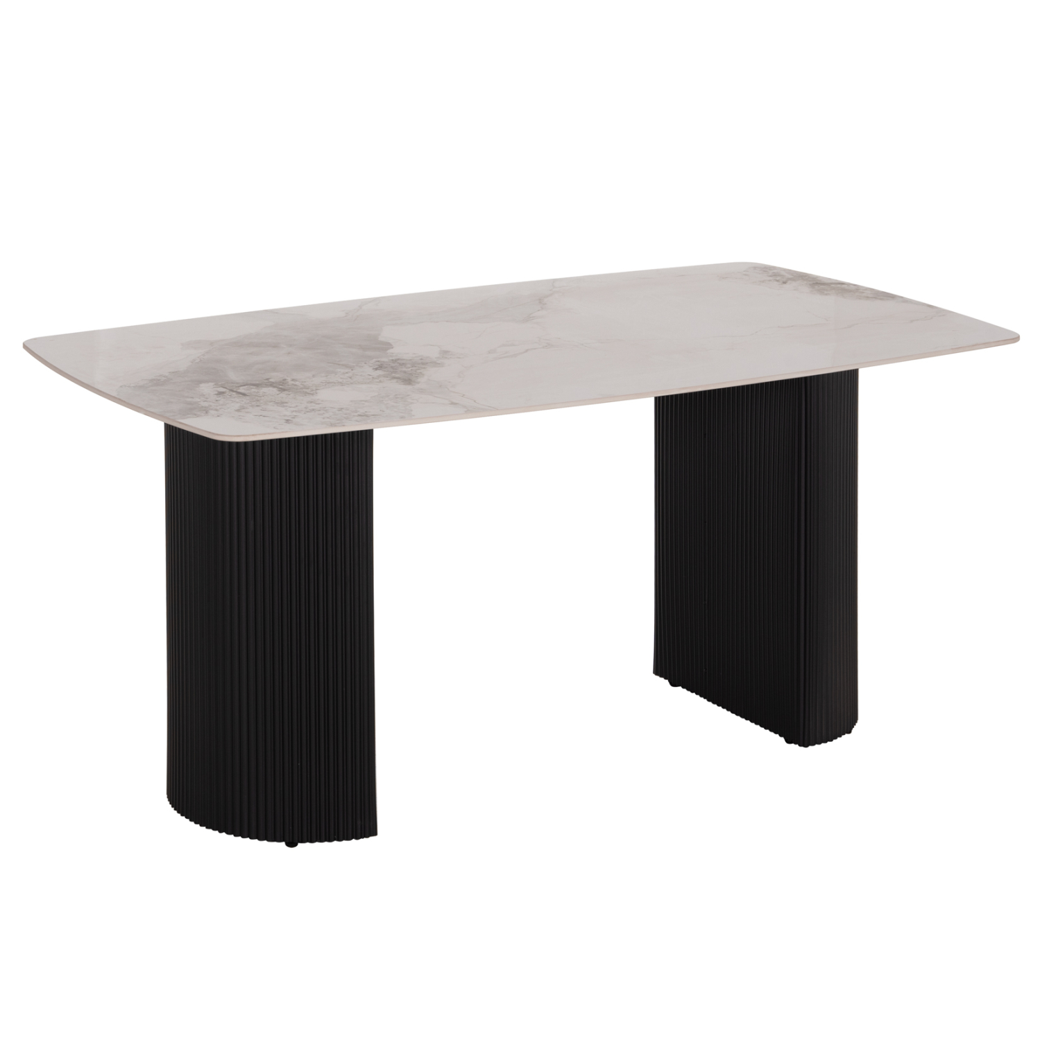 HM18418 ΤΡΑΠΕΖΙ ΤΡΑΠΕΖΑΡΙΑΣ MINAO HM18418 MDF ΠΟΔΙΑ ΣΕ ΣΚΟΥΡΟ ΓΚΡΙ--ΚΕΡΑΜΙΚΟ TOP 160x90x75Υεκ - Image 1