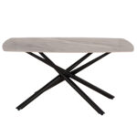 ΤΡΑΠΕΖΙ ΤΡΑΠΕΖΑΡΙΑΣ ISKA HM18420 ΚΕΡΑΜΙΚΟ TOP ΣΕ ΛΕΥΚΟ/ΚΑΦΕ ΜΑΡΜΑΡΟ 160x90x79Υεκ - Image 3