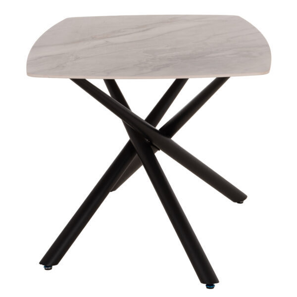 ΤΡΑΠΕΖΙ ΤΡΑΠΕΖΑΡΙΑΣ ISKA HM18420 ΚΕΡΑΜΙΚΟ TOP ΣΕ ΛΕΥΚΟ/ΚΑΦΕ ΜΑΡΜΑΡΟ 160x90x79Υεκ - Image 4