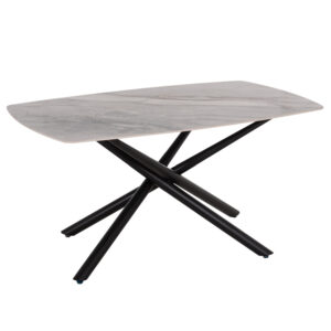 ΤΡΑΠΕΖΙ ΤΡΑΠΕΖΑΡΙΑΣ ISKA HM18420 ΚΕΡΑΜΙΚΟ TOP ΣΕ ΛΕΥΚΟ/ΚΑΦΕ ΜΑΡΜΑΡΟ 160x90x79Υεκ