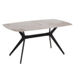 ΤΡΑΠΕΖΙ ΤΡΑΠΕΖΑΡΙΑΣ AIKA HM18421 ΚΕΡΑΜΙΚΟ TOP ΣΕ ΛΕΥΚΟ/ΧΡΥΣΟ ΜΑΡΜΑΡΟ 160x90x79Υεκ
