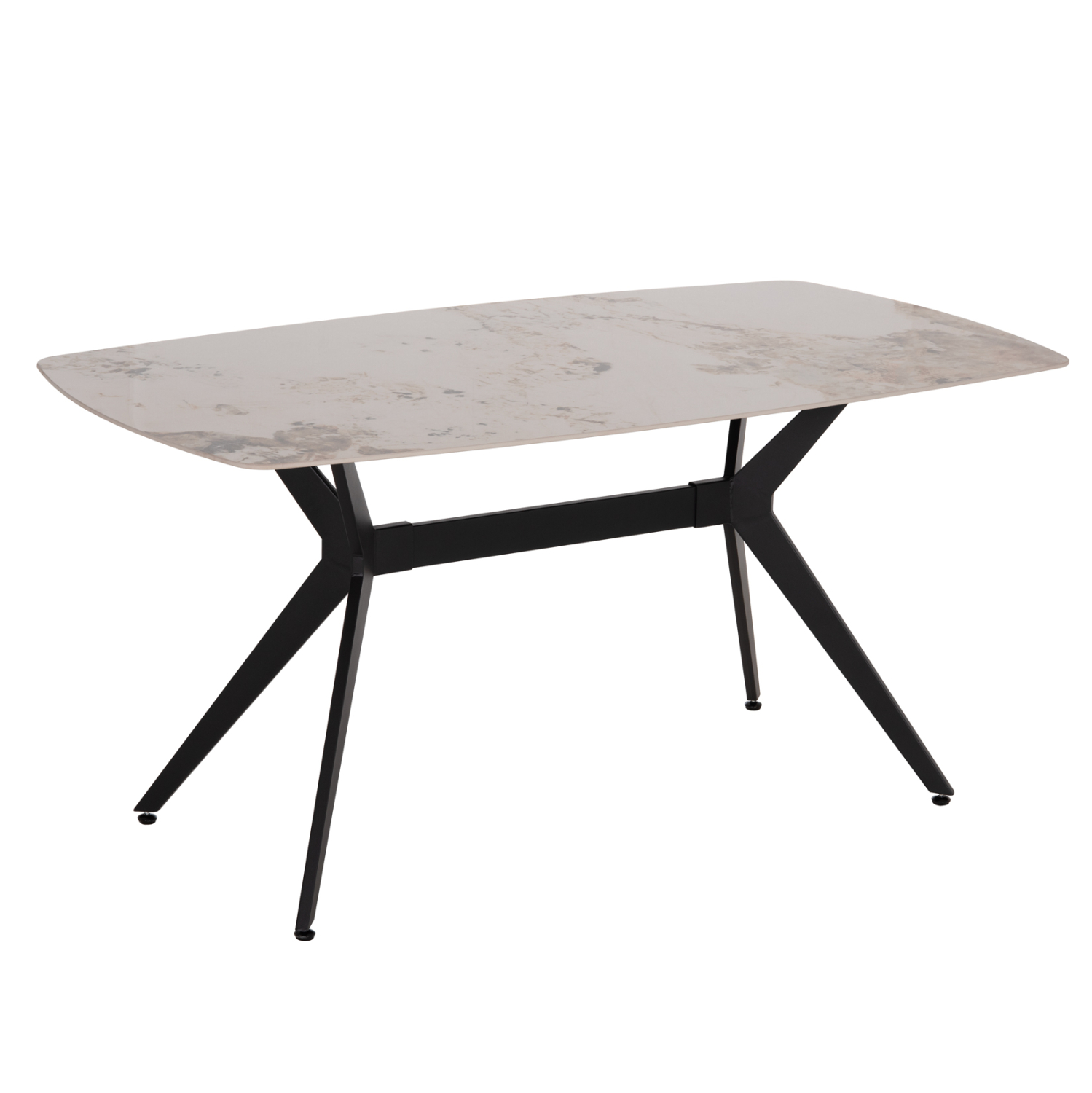 HM18421 ΤΡΑΠΕΖΙ ΤΡΑΠΕΖΑΡΙΑΣ AIKA HM18421 ΚΕΡΑΜΙΚΟ TOP ΣΕ ΛΕΥΚΟ/ΧΡΥΣΟ ΜΑΡΜΑΡΟ 160x90x79Υεκ - Image 1