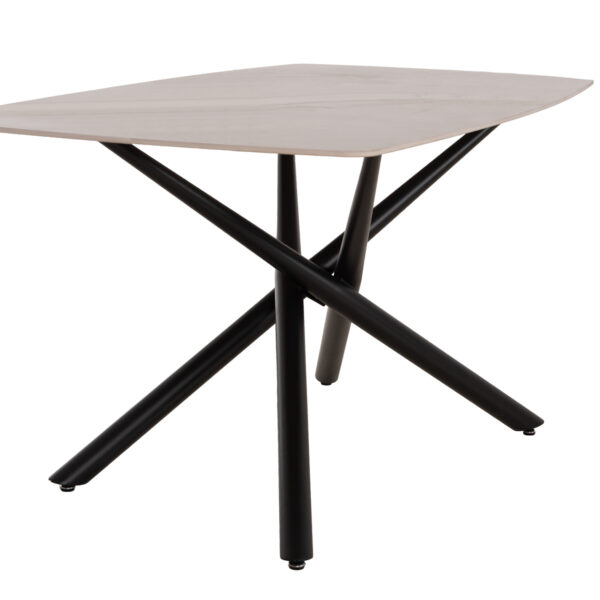 ΤΡΑΠΕΖΙ ΤΡΑΠΕΖΑΡΙΑΣ ISKA HM18423 ΚΕΡΑΜΙΚΟ TOP ΣΕ ΛΕΥΚΟ/ΚΑΦΕ ΜΑΡΜΑΡΟ 178x89x79Υεκ - Image 4