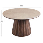 ΤΡΑΠΕΖΙΑ ΣΑΛΟΝΙΟΥ 2ΤΜΧ WALDEN HM12108 ΚΕΡΑΜΙΚΑ TOP--MDF ΒΑΣΕΙΣ Φ80+Φ46εκ. - Image 3