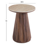 ΤΡΑΠΕΖΙΑ ΣΑΛΟΝΙΟΥ 2ΤΜΧ WALDEN HM12108 ΚΕΡΑΜΙΚΑ TOP--MDF ΒΑΣΕΙΣ Φ80+Φ46εκ. - Image 4