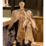 ENKEL ΧΡΙΣΤΟΥΓΕΝΝΙΑΤΙΚΟ ΔΙΑΚΟΣΜΗΤΙΚΟ ΑΓΓΕΛΟΣ 35x7x52cm ΞΥΛΟ ΑΣΗΜΙ ΑΛΟΥΜΙΝΙΟ 018229 - Image 2