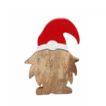 WOODY SANTA ΧΡΙΣΤΟΥΓΕΝΝΙΑΤΙΚΟ ΔΙΑΚΟΣΜΗΤΙΚΟ ΑΓΙΟΣ ΒΑΣΙΛΗΣ 17x3x25cm ΞΥΛΟ MANGO ΦΥΣΙΚΟ ΚΟΚΚΙΝΟ 023855